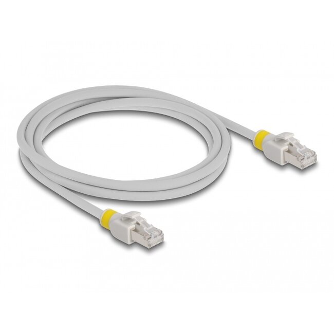 Delock Network cable RJ45 Cat.6A S/FTP with colored clips 2 m