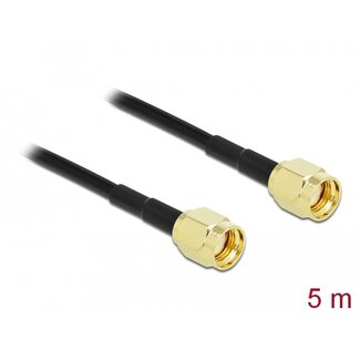 DeLOCK Delock Antenna Cable RP-SMA plug to RP-SMA plug LMR/CFD100 5 m low loss
