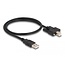 Delock Cable USB 2.0 Type-A male to Type-B male with screws 0.5 m