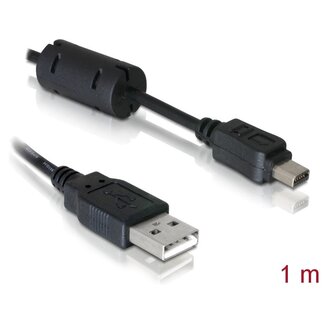 DeLOCK Delock Cable Camera USB-A male to Olympus 12 pin male 1 m