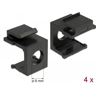 DeLOCK Delock Keystone cover black with 8 mm hole 4 pieces