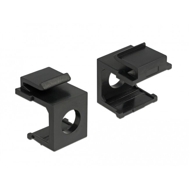 Delock Keystone cover black with 8 mm hole 4 pieces