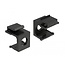 Delock Keystone cover black with 8 mm hole 4 pieces
