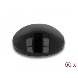 DeLOCK Delock Rubber feet round self-adhesive 10 x 3 mm 50 pieces black