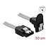Delock SATA 6 Gb/s Cable straight to downwards angled 50 cm transparent