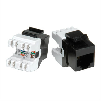 Roline ROLINE Cat.5e (Klasse D) Keystone, RJ45, niet afgeschermd, zwart