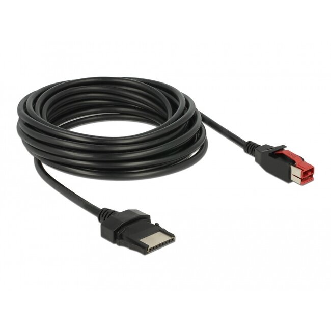Delock PoweredUSB cable male 24 V > 8 pin male 5 m for POS printers and terminals