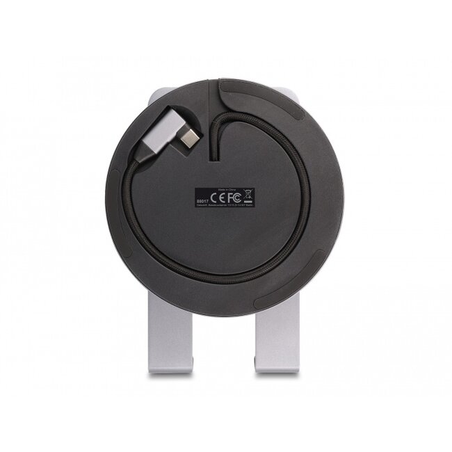 Delock Tablet and Laptop Docking Station 4K with integrated holder - HDMI / USB / Hub / SD / Micro SD / PD 3.0 - 360° rotateable