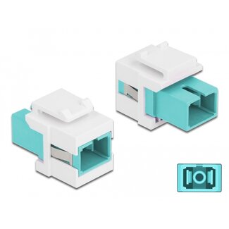 DeLOCK Delock Keystone Module SC Simplex female to SC Simplex female aqua / white