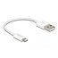 Delock USB data and power cable for iPhone™, iPad™, iPod™ white 15 cm
