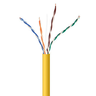 Cablexpert UTP Cat5E kabel (CCA) stug 305 meter - Geel