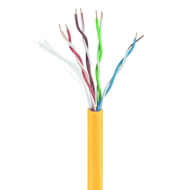 UTP Cat5E kabel (CCA) stug 305 meter - Geel