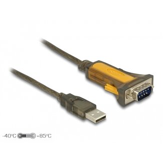 DeLOCK Delock Adapter USB 2.0 Type-A male > 1 x Serial RS-232 DB9 extended temperature range