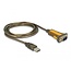 Delock Adapter USB 2.0 Type-A male > 1 x Serial RS-232 DB9 extended temperature range
