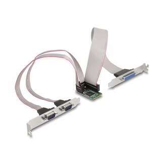 DeLOCK Delock Mini PCIe I/O PCIe full size 2 x Serial RS-232, 1 x Parallel