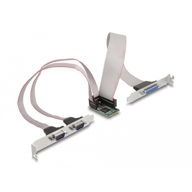 Delock Mini PCIe I/O PCIe full size 2 x Serial RS-232, 1 x Parallel
