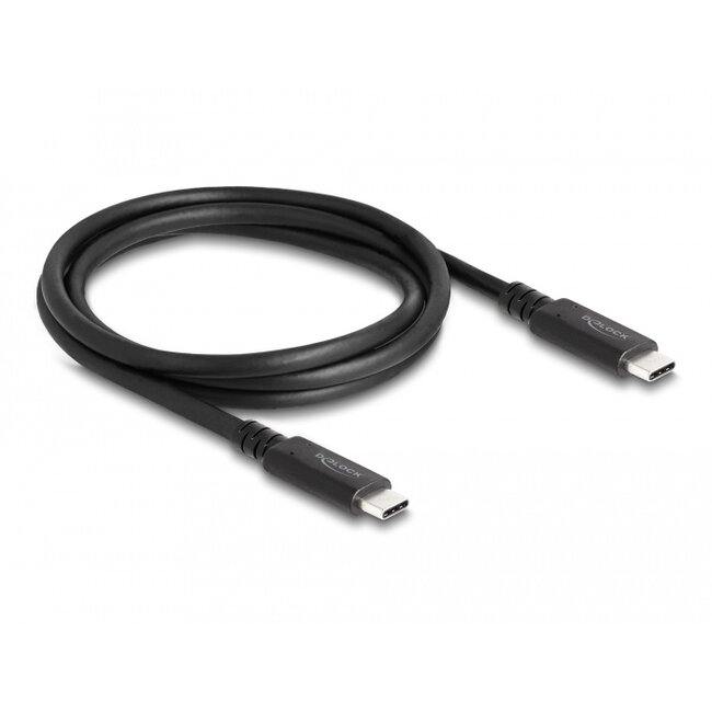 Delock USB4™ 40 Gbps Coaxial Cable 1.2 m USB PD 3.1 Extended Power Range 240 W