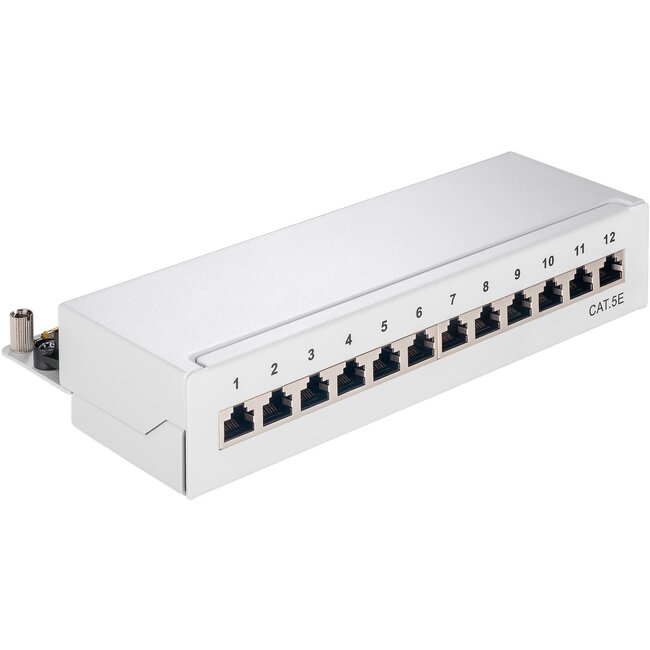 Goobay CAT 5e Mini/Desktop Patch Panel, 12 Port