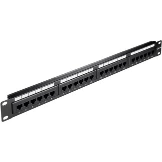 Goobay Goobay CAT 5e 19-inch (48.3 cm) Patch Panel, 24 Port (1 U)