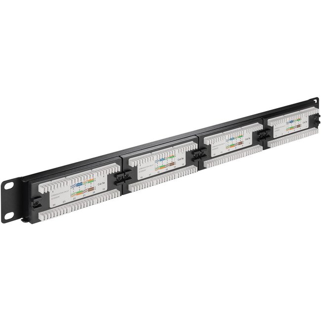 Goobay CAT 5e 19-inch (48.3 cm) Patch Panel, 24 Port (1 U)