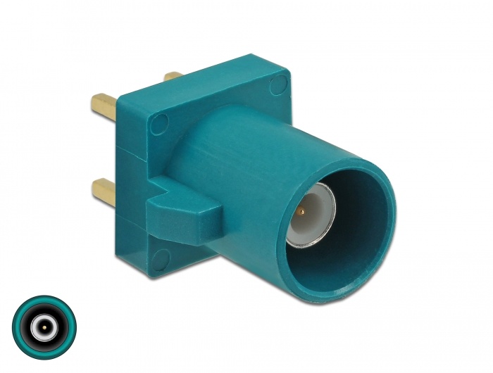 DeLOCK 89737. Aansluiting(en): FAKRA Z, Kleur van het product: Blauw, Materiaal: Kunststof. Breedte: 9,4 mm, Diepte: 16,9 mm, Hoogte: 7,5 mm. Aantal per verpakking: 1 stuk(s). Type