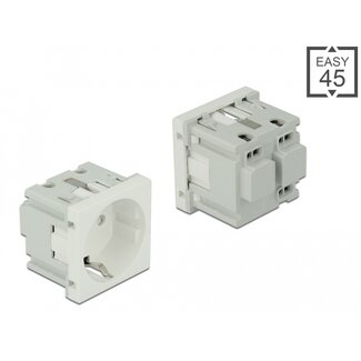 DeLOCK Delock Easy 45 Grounded Power Socket 45 x 45 mm