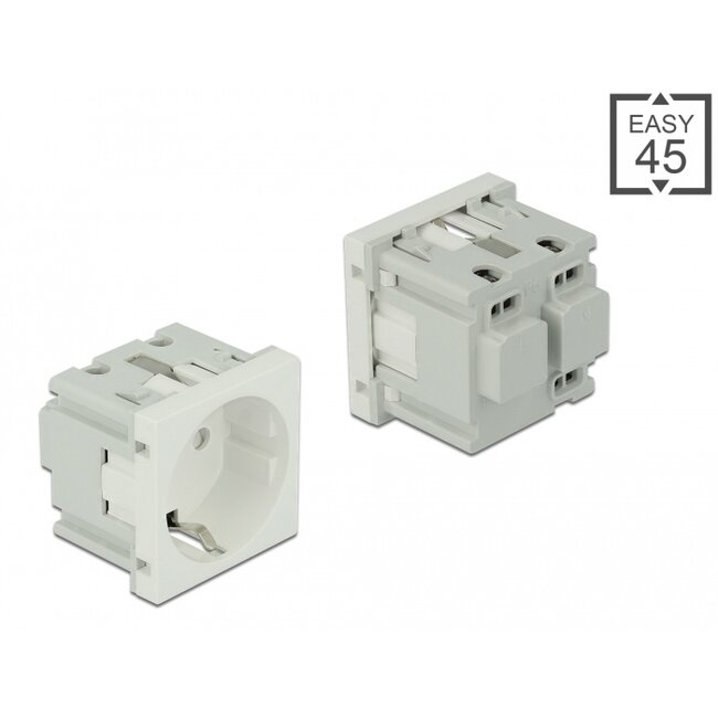 Delock Easy 45 Grounded Power Socket 45 x 45 mm