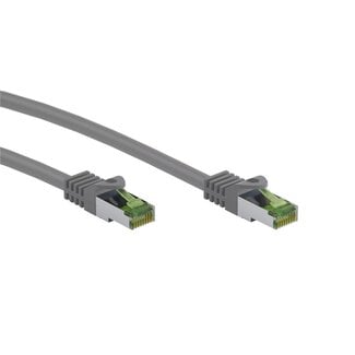 Goobay Goobay GHMT-certified CAT 8.1 S/FTP Patch Cord, AWG 26, grey 0.25 m