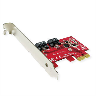 Roline ROLINE PCIe x1 SATA III 6Gbps AHCI 2-Poorts Low Profile Host Adapter