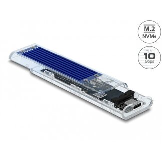 DeLOCK Delock External Enclosure for M.2 NVME PCIe SSD with USB Type-C™ female transparent