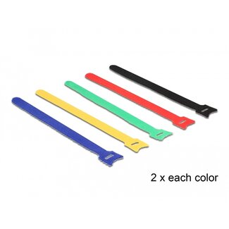 DeLOCK Delock Hook-and-loop fasteners coloured L 240 x W 12 mm 10 pieces