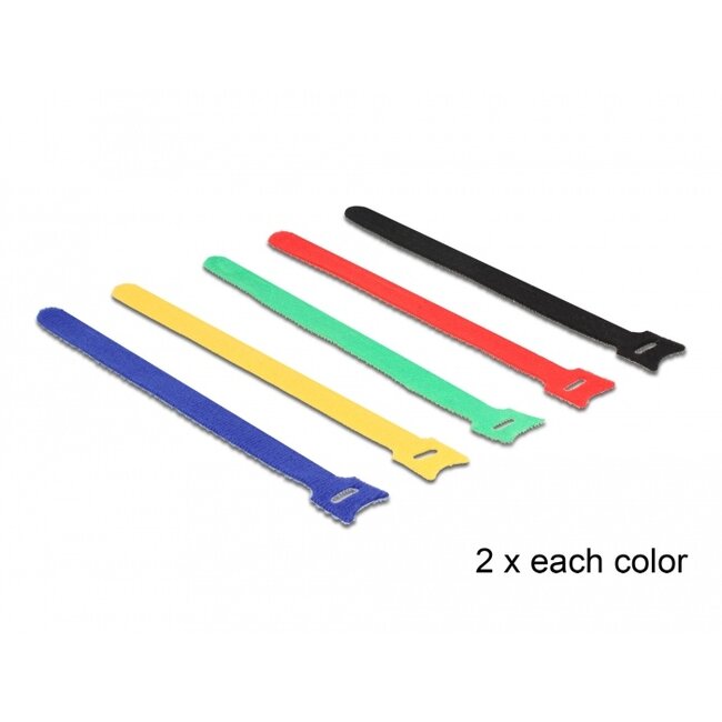 Delock Hook-and-loop fasteners coloured L 240 x W 12 mm 10 pieces
