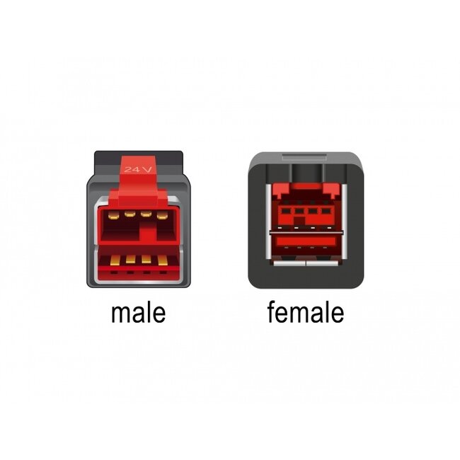 Delock PoweredUSB extension cable 24 V 4 m