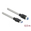 Delock USB 3.2 Gen 1 Cable Type-A male to Type-B male with metal jacket 0.5 m