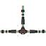 Delock Cable connector T-shape for outdoor 4 pin, IP68 waterproof, screwable, cable diameter 4.5 - 7.5 mm black