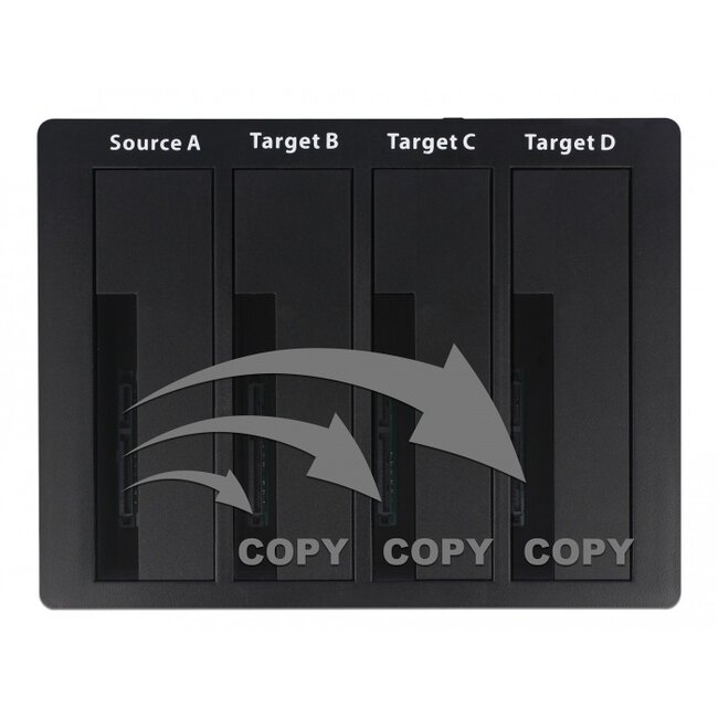 Delock SuperSpeed USB 5 Gbps Docking Station for 4 x SATA HDD / SSD with Clone Function