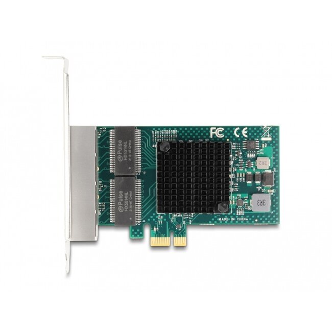 Delock PCI Express x1 Card to 4 x RJ45 Gigabit LAN BCM