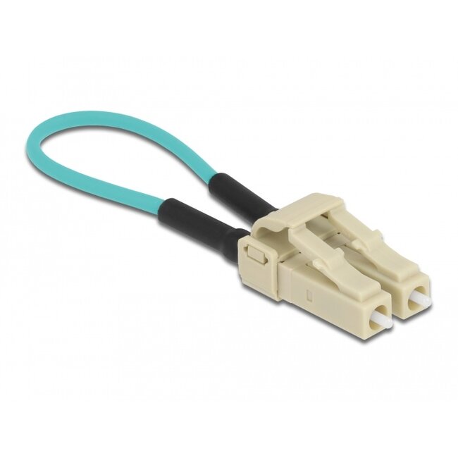 Delock Optical Fiber loopback Adapter LC / OM3 Multi-mode beige