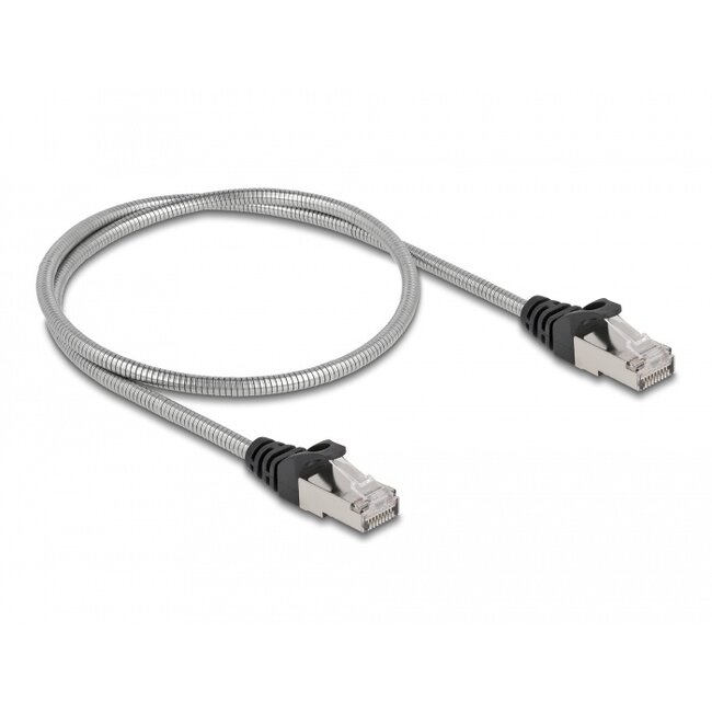 Delock RJ45 Cable Cat.6A U/FTP with metal jacket 0.5 m