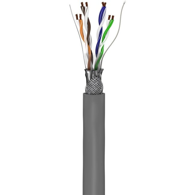 Goobay CAT 5e network cable, SF/UTP, grey 100 m