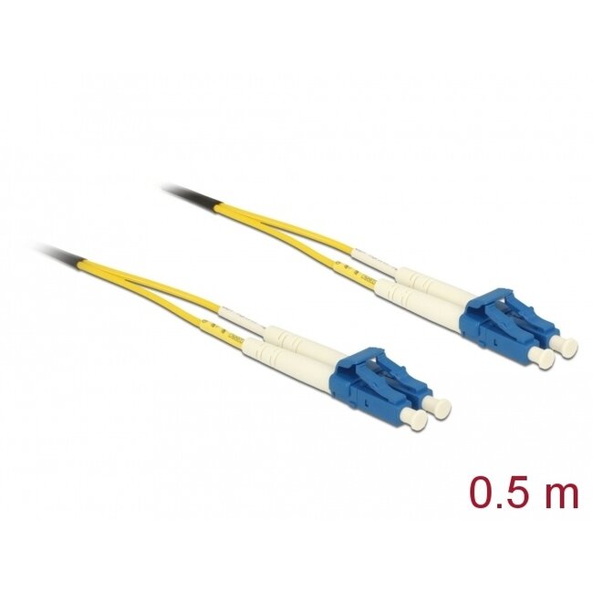 Delock Cable Optical Fibre LC > LC Singlemode OS2 0.5 m