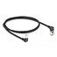 Delock RJ45 Network Cable Cat.6A S/FTP Slim 90° upwards / downwards angled 1 m black