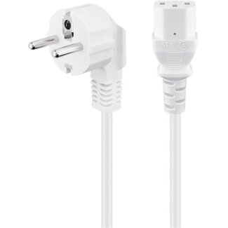 Goobay Goobay Angled IEC Cord, 2.5 m, White