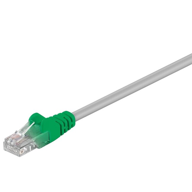 Goobay CAT 5e Crossover Patch Cable, U/UTP, grey-green 1 m