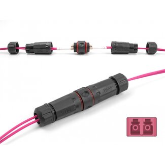 DeLOCK Delock Optical Fiber Cable Connector LC Duplex female to LC Duplex female OM4 waterproof