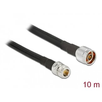 DeLOCK Delock Antenna Cable N plug > N jack CFD400 LLC400 10 m low loss waterproof