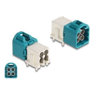 DeLOCK Delock Mini FAKRA Z plug quad angled A-Type PCB