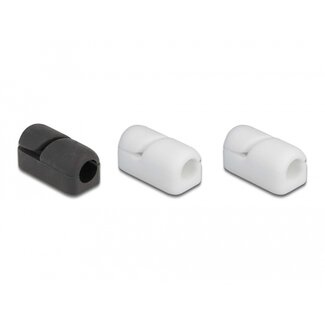 DeLOCK Delock Cable holder self-closing and self-adhesive 3 pieces black / white