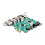 Delock USB 5 Gbps PCI Express x1 Card to 3 x external Type-A + 2 x external USB Type-C™ female and 1 x internal 19 pin USB pin header male
