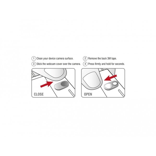 Delock Webcam Cover for Laptop, Tablet and Smartphone 3 pack silver